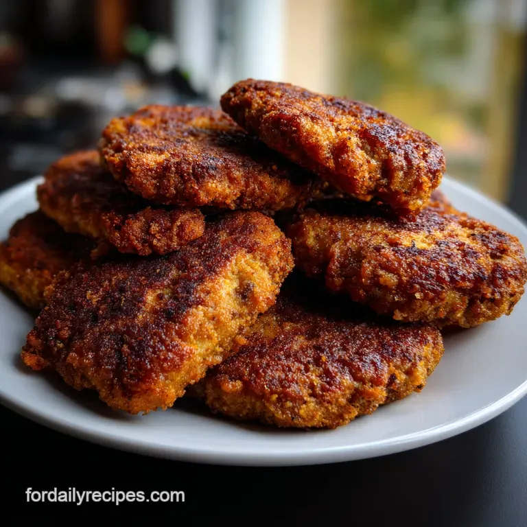 Seitan Recipes: 20 Minute Crispy Cutlets presentation