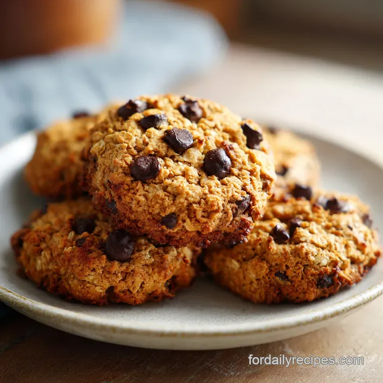 3 Ingredient Banana Oatmeal Cookie with Chocolate Chips