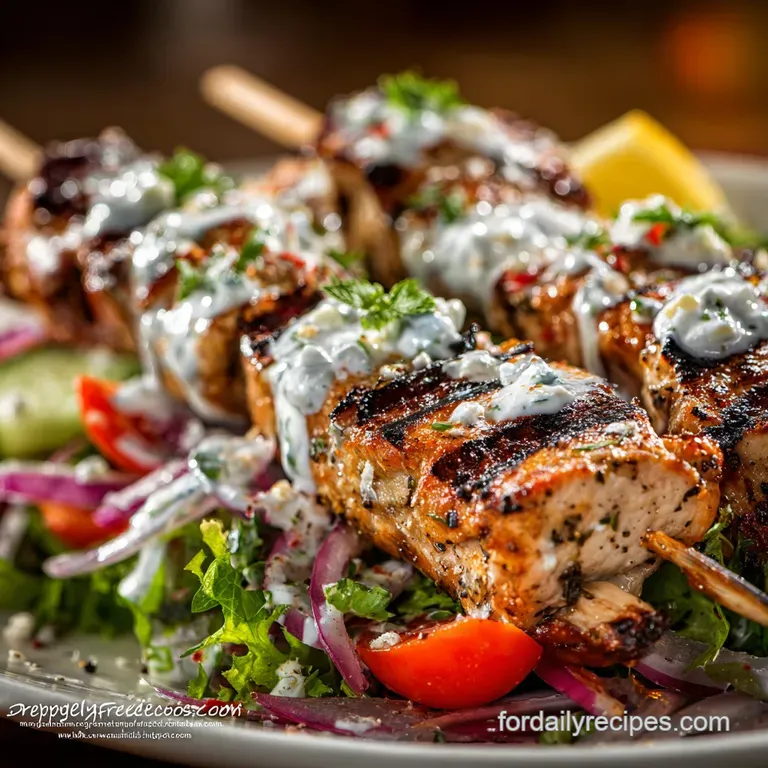Greek Recipes: The Real Deal Chicken Souvlaki with Authentic Tzatziki Sauce