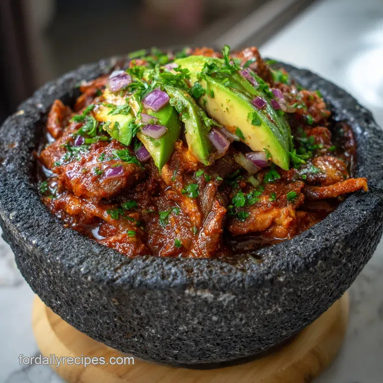Authentic Molcajete Recipe How to Make Molcajete D presentation