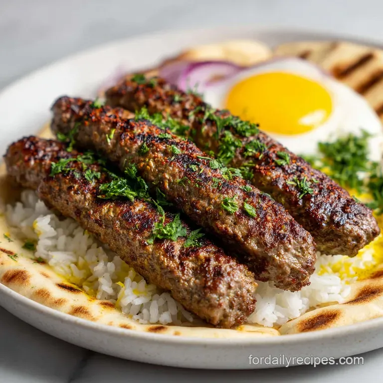Authentic Persian Koobideh Kabobs