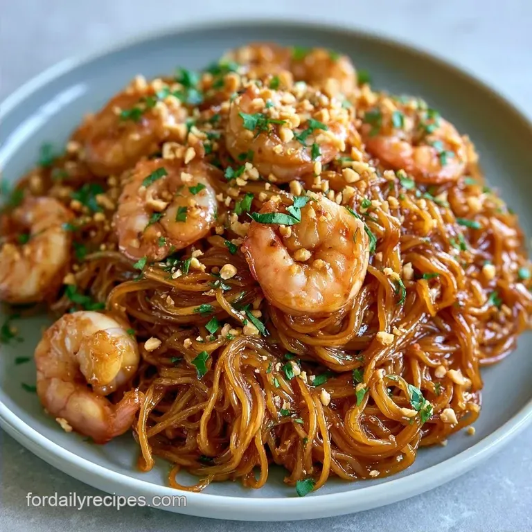 Authentic Shrimp Pad Thai with Tamarind