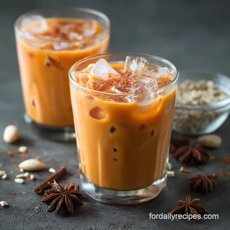 Thai Iced Tea: Authentic Cha Yen Recipe for the Creamiest Brew presentation