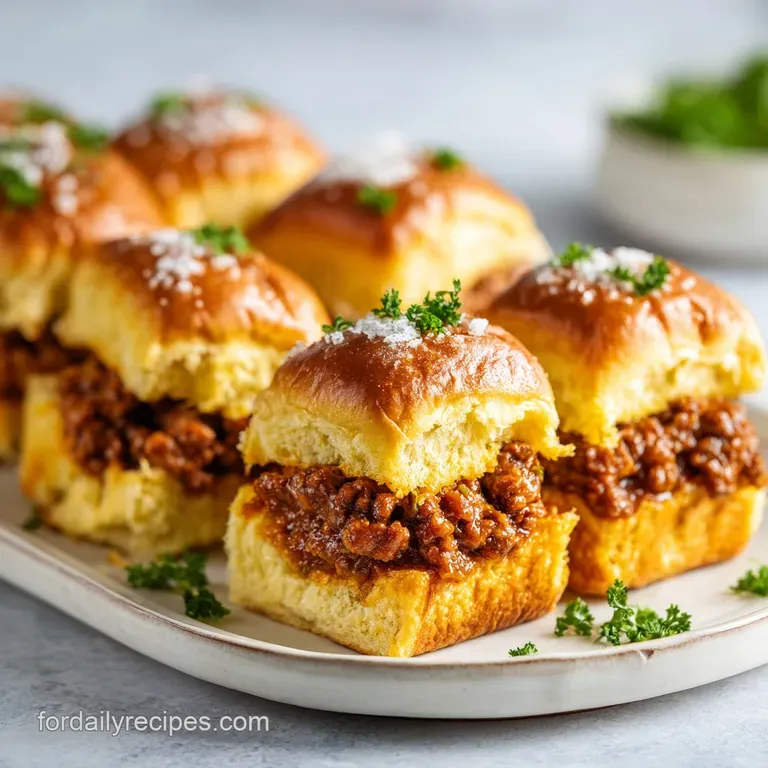Sloppy Joe Sliders: Savory Beef and Hawaiian Rolls