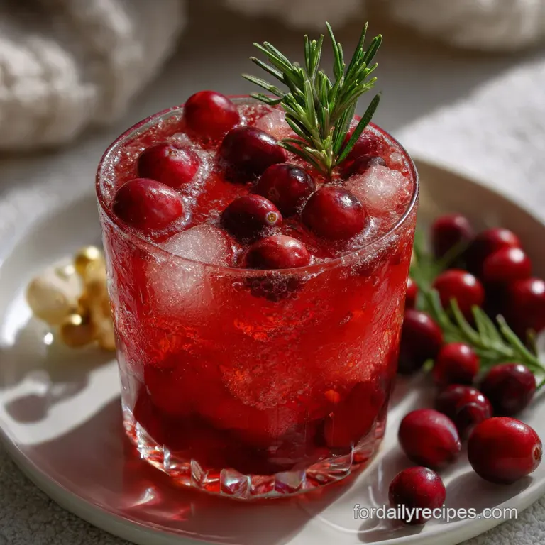 Christmas Cocktails: the Cranberry Spice Yule Tipple presentation