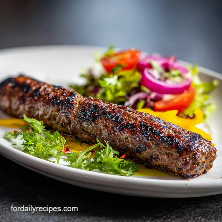 Authentic Lebanese Beef Kafta Kabob