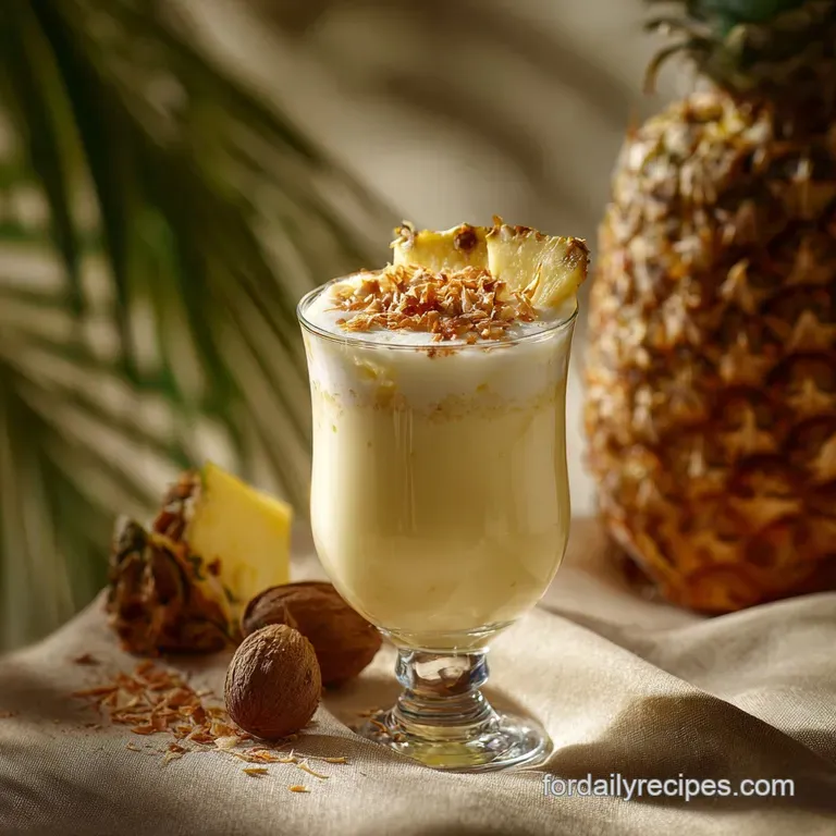 Pina Colada: the Classic Puerto Rican Recipe (Velvety Smooth) presentation
