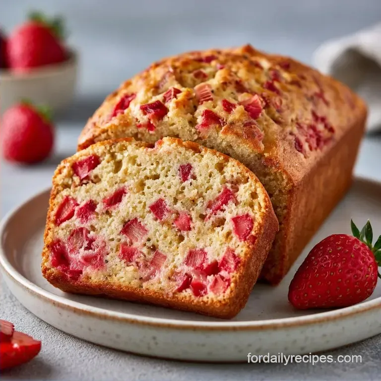 Best Strawberry Rhubarb Bread: Cinnamon Streusel
