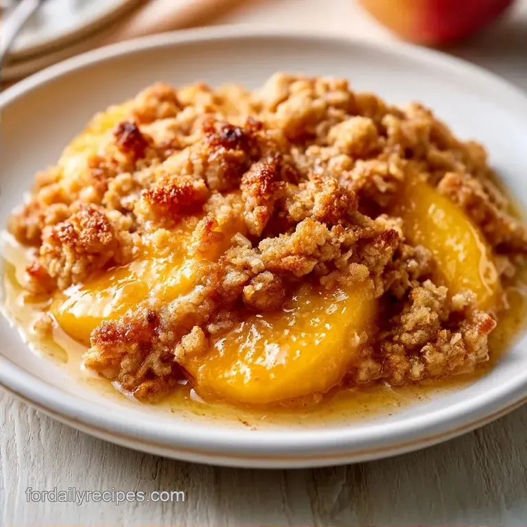 Peach Crumble with Canned Peaches