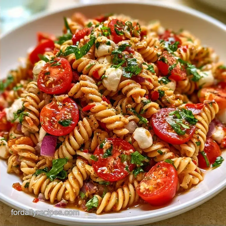 Caprese Pasta Salad with Fresh Basil