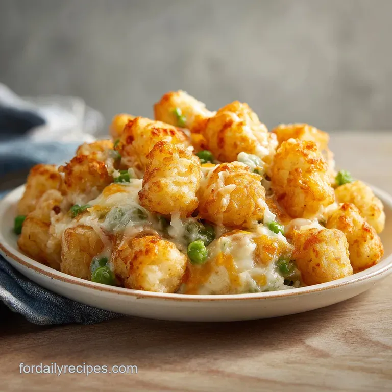 Chicken Tater Tot Casserole: Crispy and Creamy