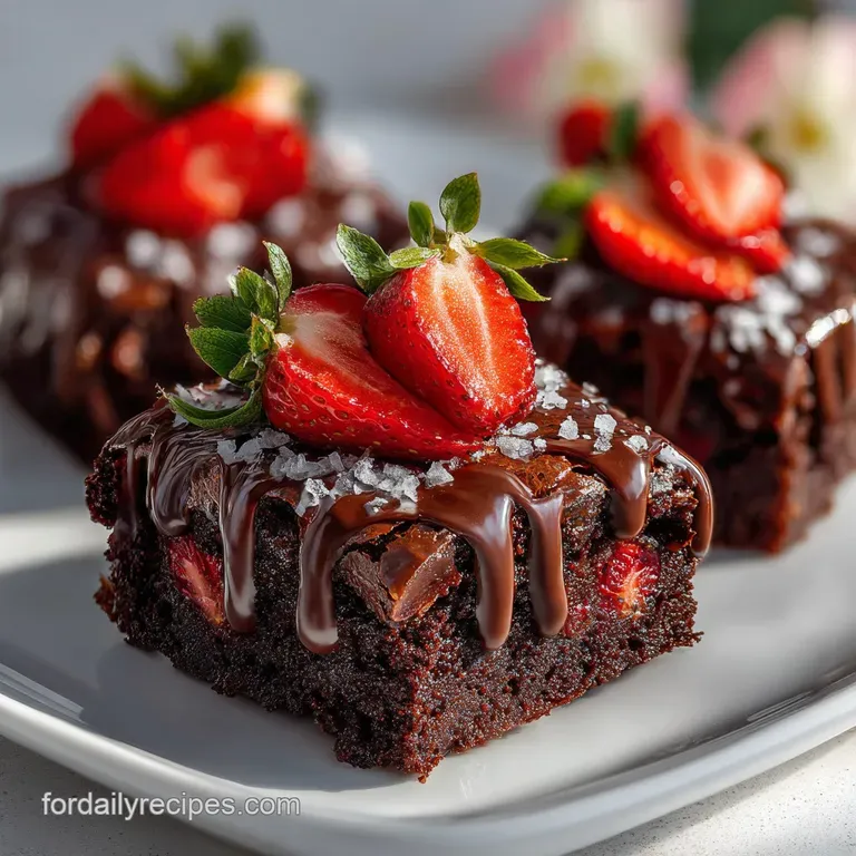 Chocolate Strawberry Brownies: Fudgy Cocoa Base
