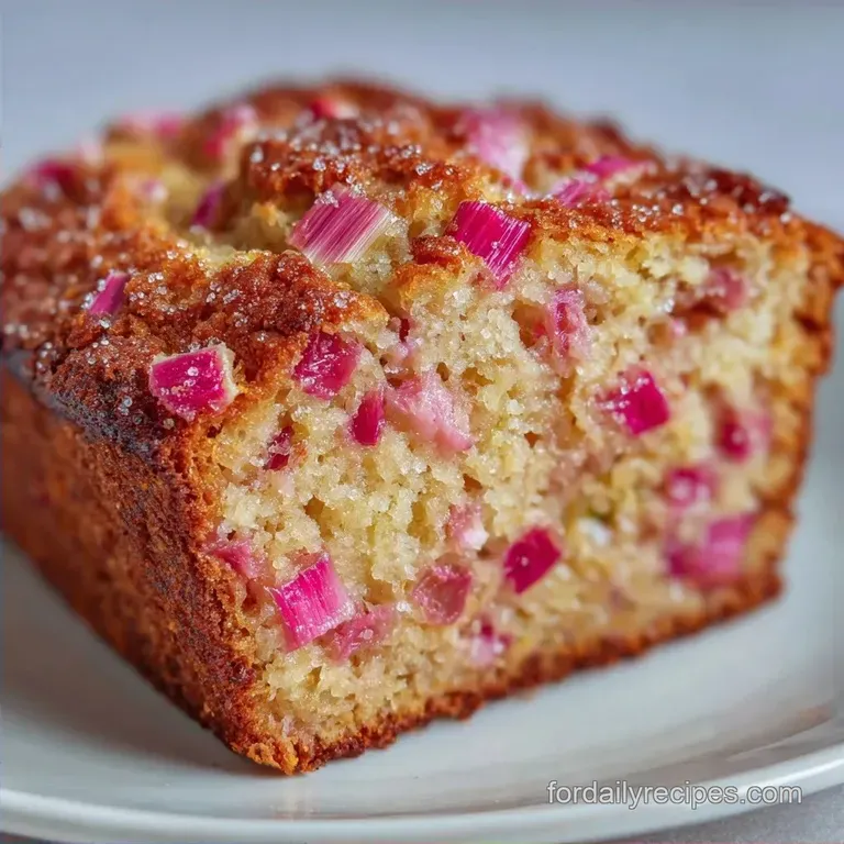 Cinnamon Sugar Rhubarb Bread: Old Fashioned