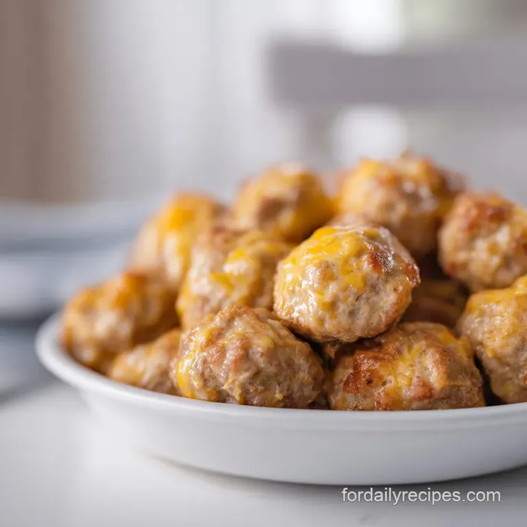 Sausage Balls: Classic Cheesy Appetiser Recipe presentation