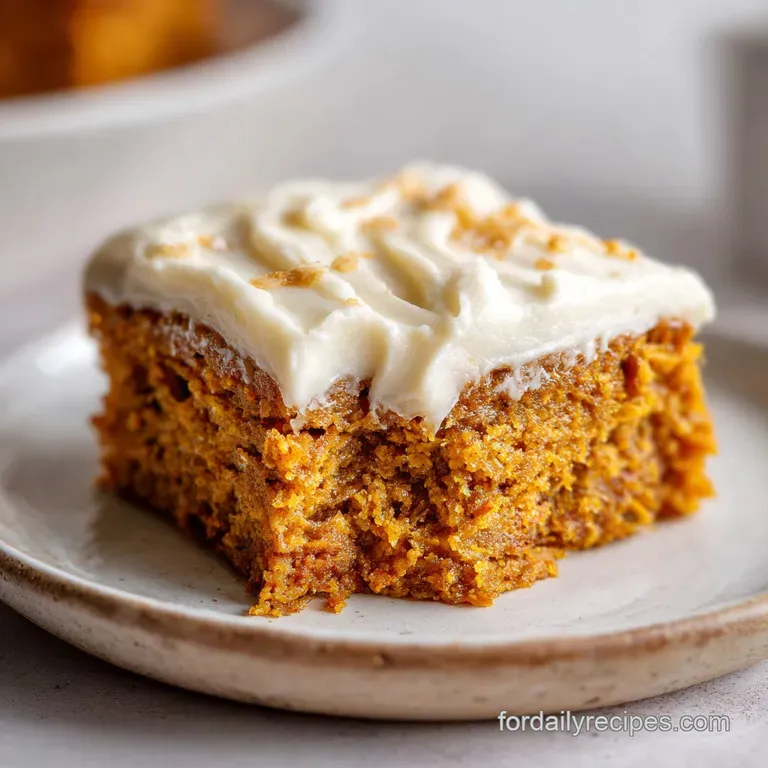 Pumpkin Bars: Tender Heritage Spice Cake