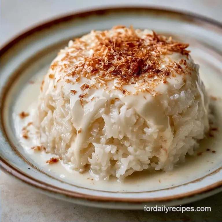 Sweet Coconut Sticky Rice with Coconut Milk