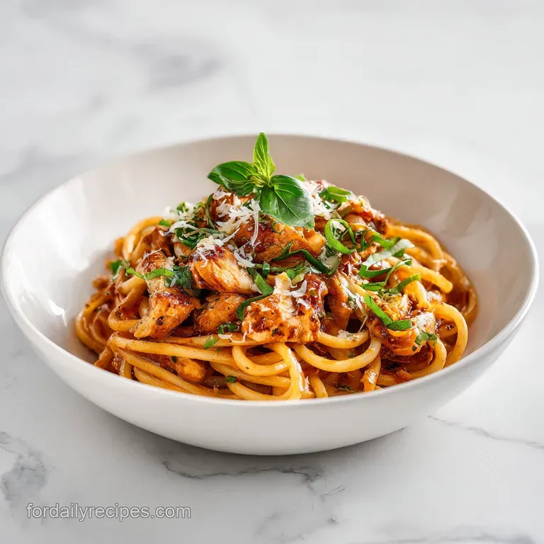 Velvety Chicken Spaghetti Casserole