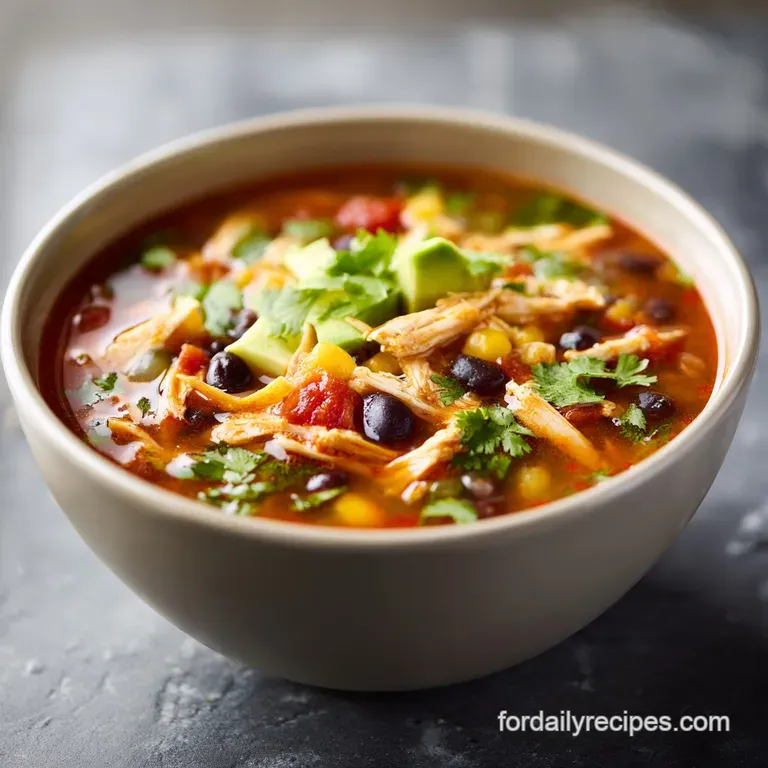 Creamy Chicken Tortilla Soup: Velvety Broth