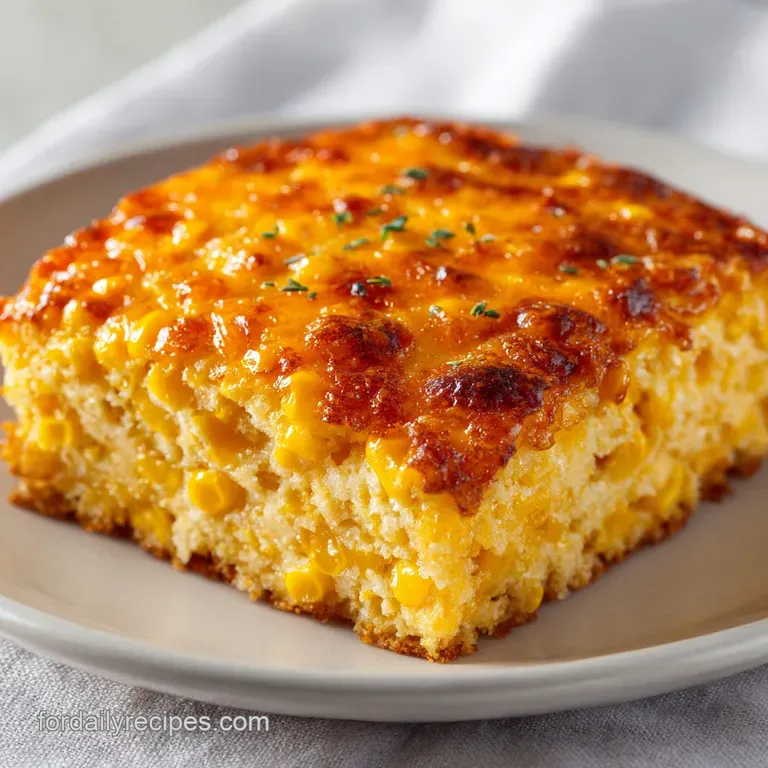 Corn Casserole: Creamy and Cheesy