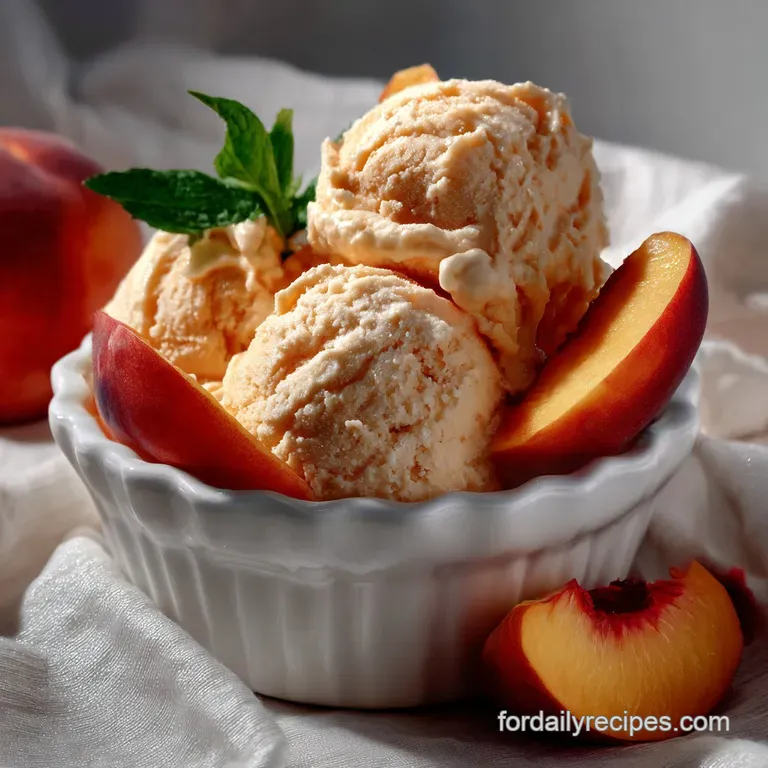 The Ultimate Peach Ice Cream Recipe: Creamy Results presentation