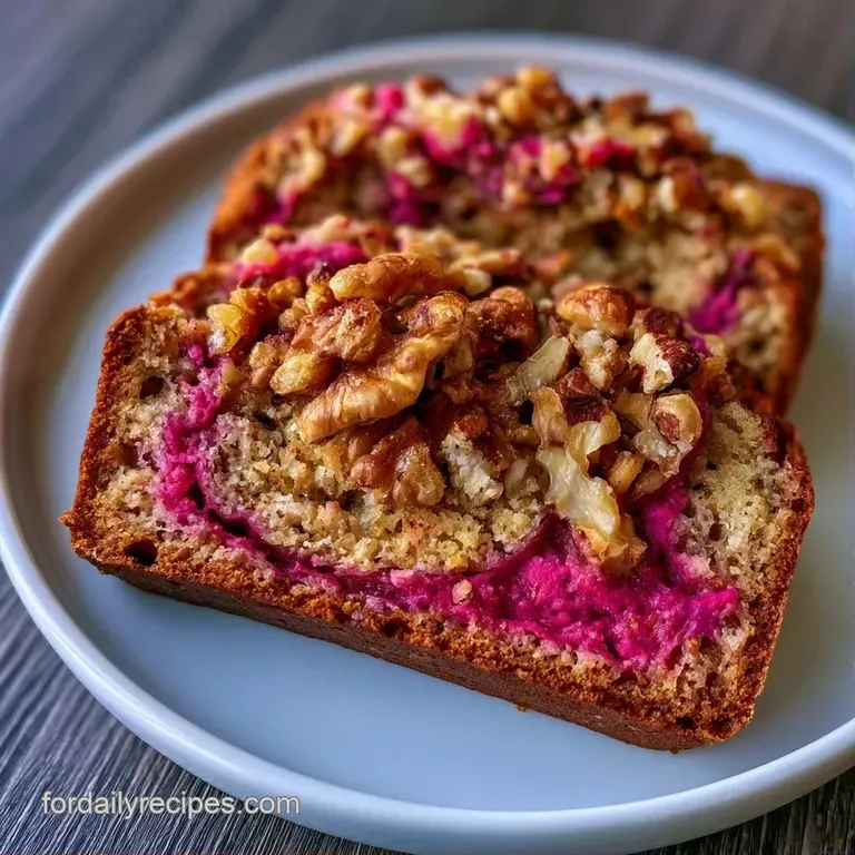 Thick slices of nut-studded golden bread on a white ceramic plate with a pat of melting yellow butter.