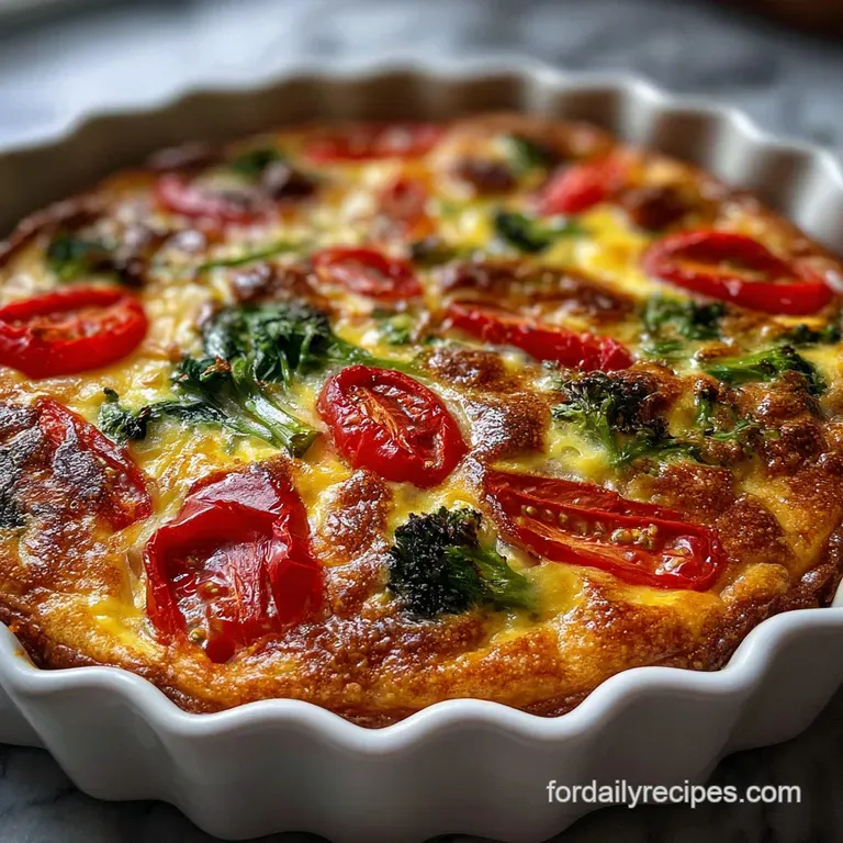 Crustless Quiche Recipe: Ham & Cheddar