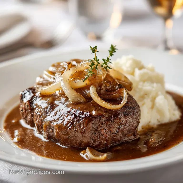 Cube Steak with Gravy and Onions