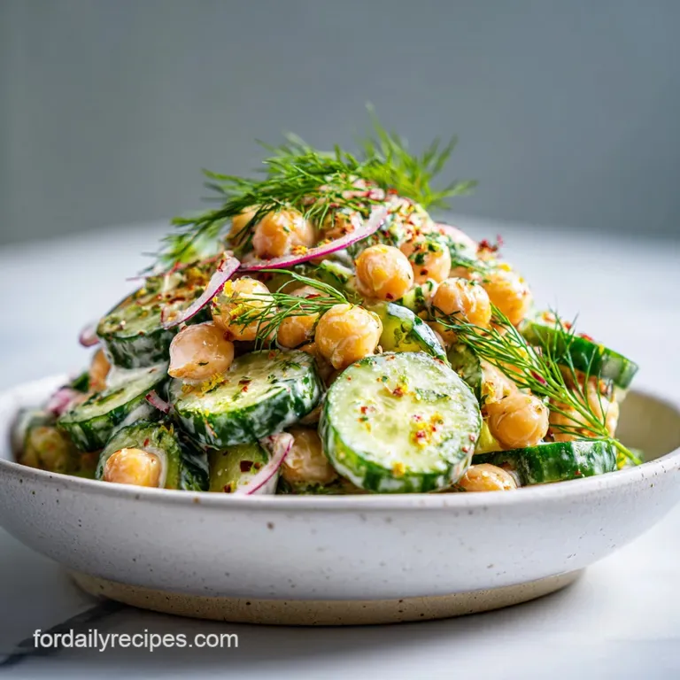 Incredible Ultimate Cucumber Chickpea Dill Salad