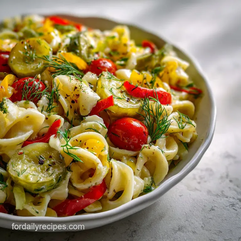 Dill Pickle Pasta Salad Recipe: Tangy & Crunchy