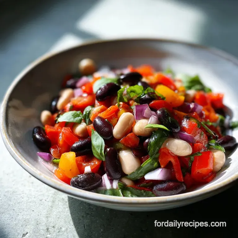 Double Bean Mediterranean Salad: Tangy & Buttery