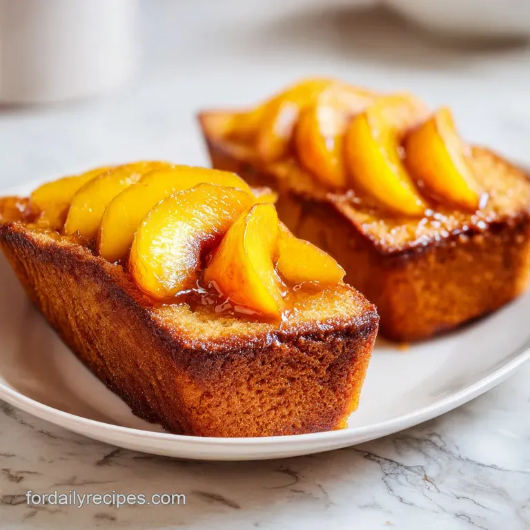 Easy Peach Cobbler Pound Cake: Golden and Moist