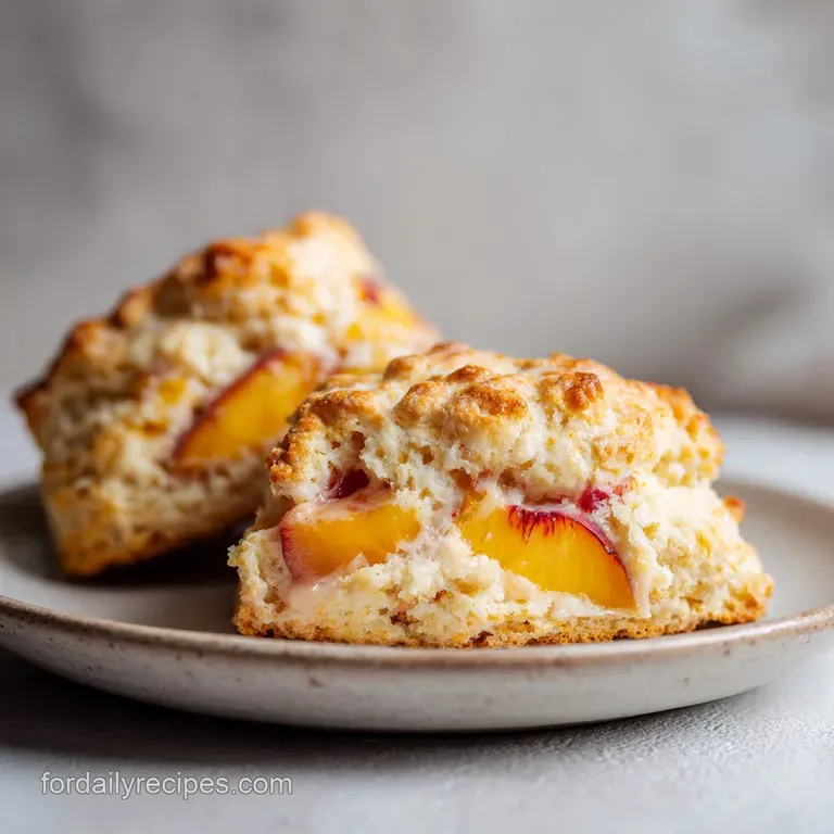 Easy Peach Scones: Flaky and Fruit-Studded