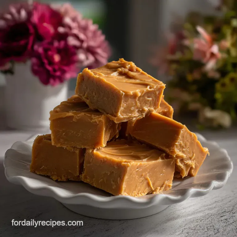 The Easiest Peanut Butter Fudge Recipe Ever presentation