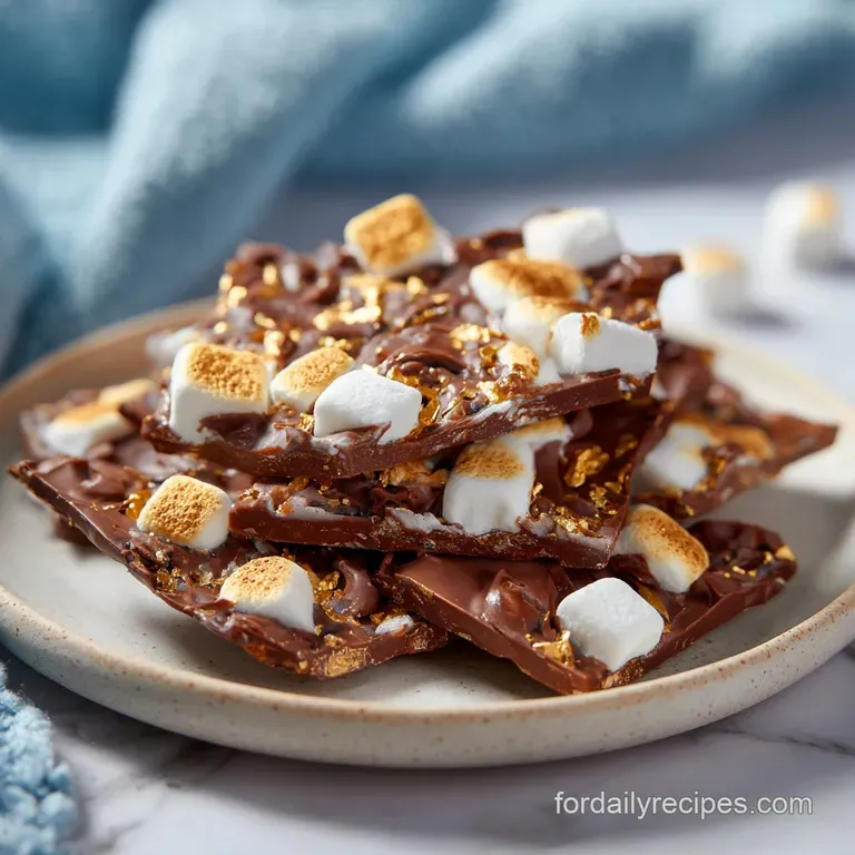 S mores Bark: Chocolate and Marshmallow Crunch