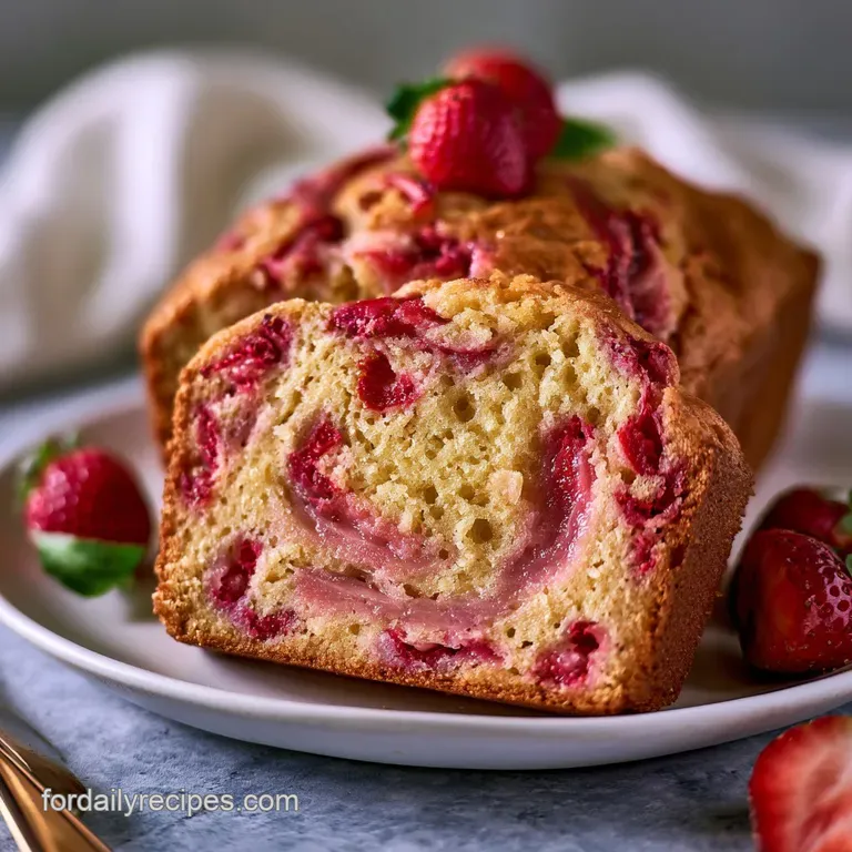 Easy Strawberry Rhubarb Bread: Buttery and Tangy