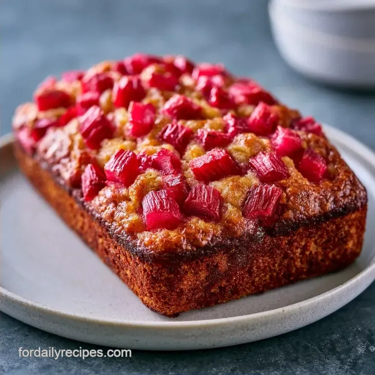 Fresh Stalk Rhubarb Bread: Buttermilk and Crumble