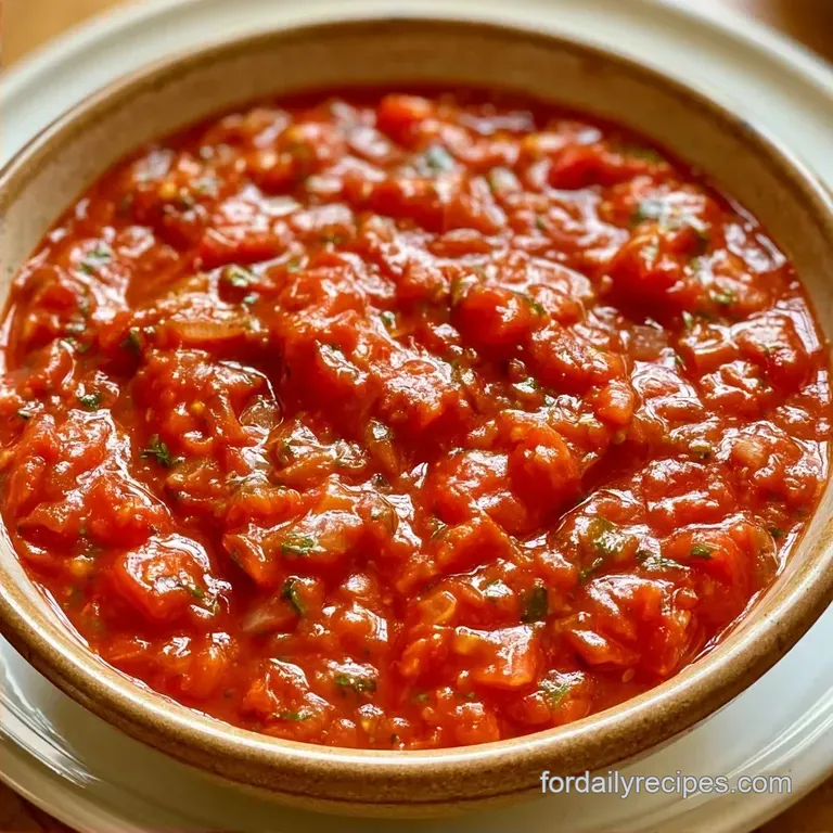 Fresh Tomato Sauce: Rich and Concentrated