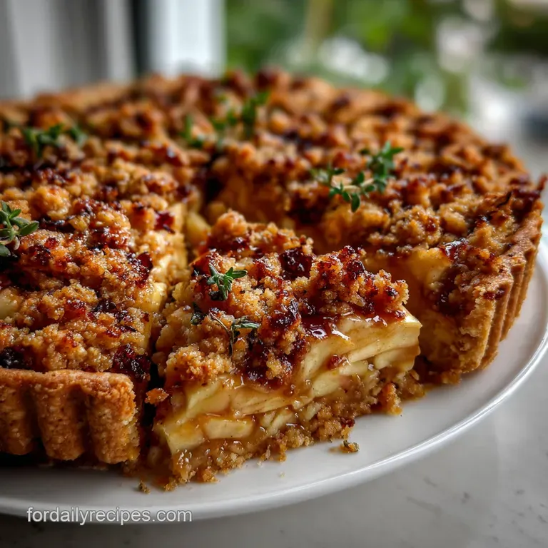 Gluten Dairy Free Apple Ginger Thyme Tart