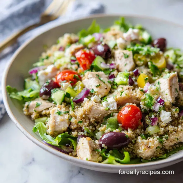 Greek Quinoa Chicken Salad: Fresh and Protein-Packed