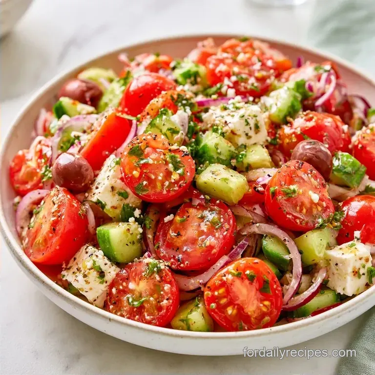 Greek Tomato Salad with Feta Cheese