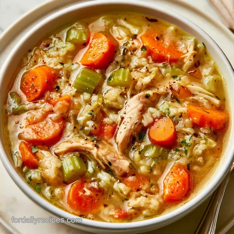 Healthy Chicken Rice Soup: Lean and Nourishing