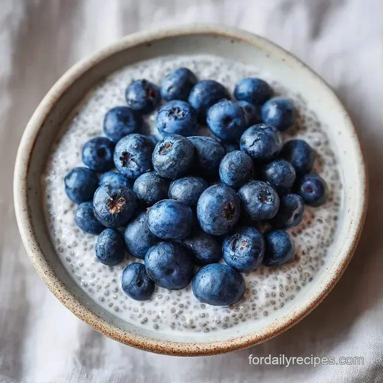 A white ceramic bowl filled with creamy pudding, garnished with fresh raspberries and a sprig of mint on a linen cloth.