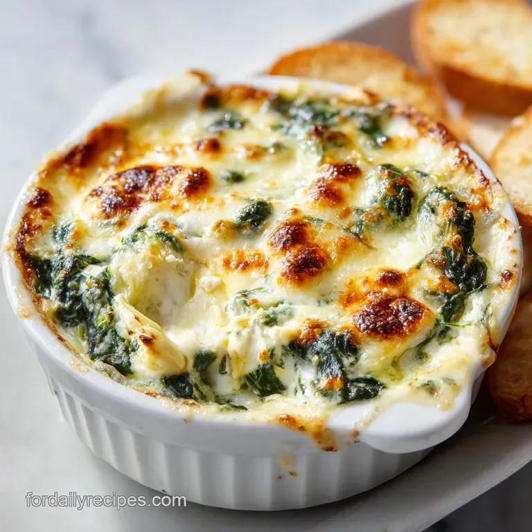 Hot Spinach Artichoke Dip: Creamy and Baked