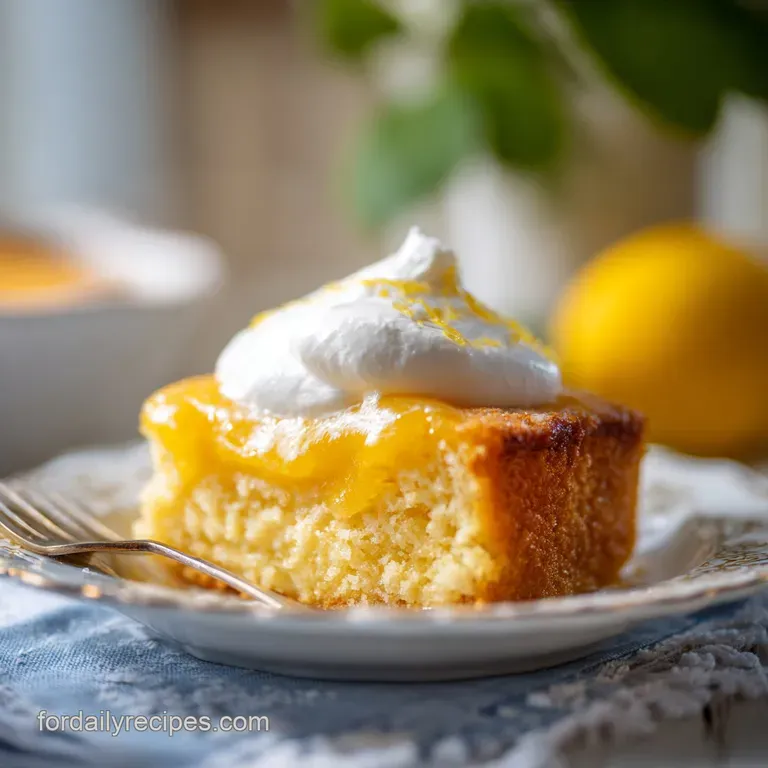 Lemon Cream Cheese Dump Cake: Golden and Tangy