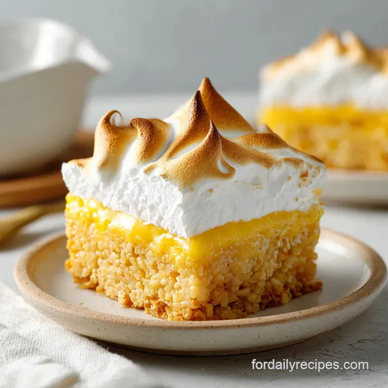 Lemon Meringue Rice Krispie Treats: Toasted and Zesty