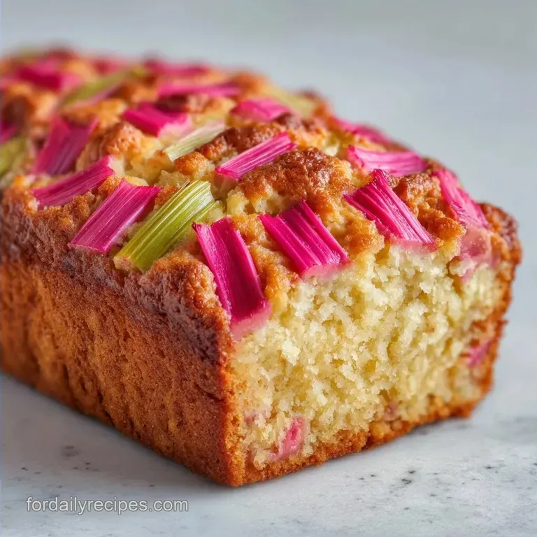 Moist Rhubarb Loaf Cake: Tart and Velvety