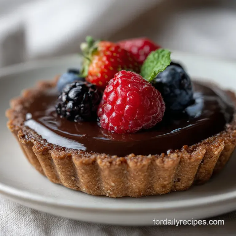 Midnight Velvet: No-Bake Dark Chocolate Ganache Tart