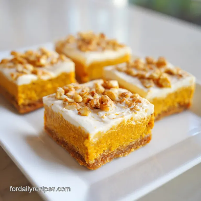 No Bake Pumpkin Dream Bars: Silky and Creamy