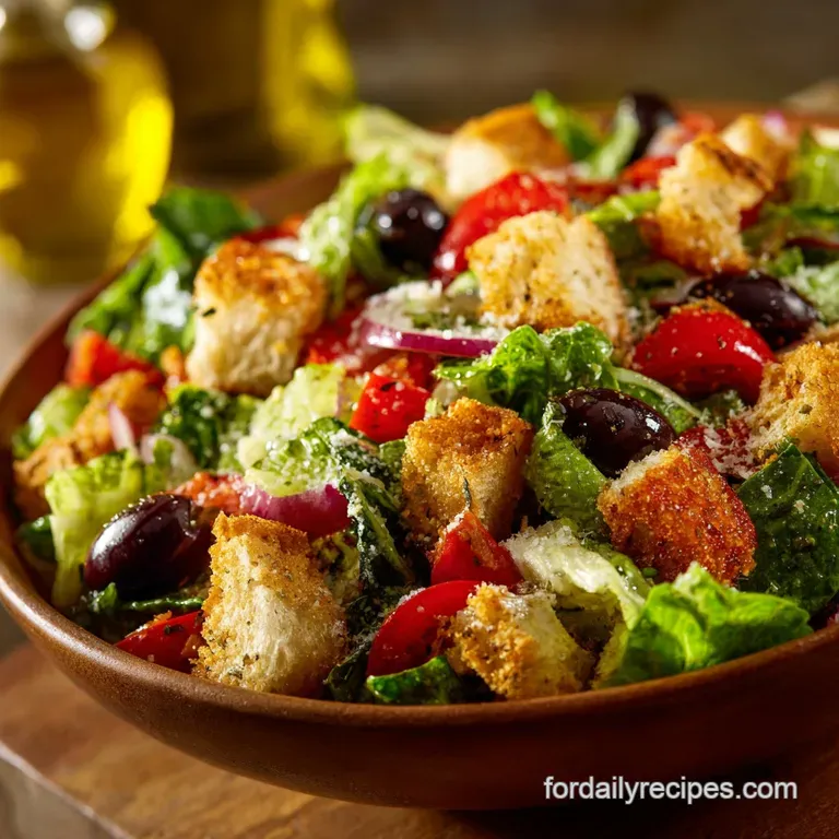 Olive Garden Salad: Signature Homemade Vinaigrette Assembly Guide presentation
