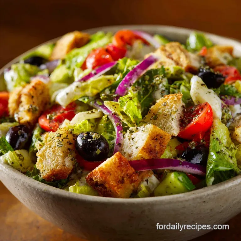 Olive Garden Salad: Signature Homemade Vinaigrette Assembly Guide